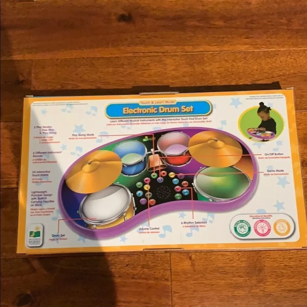 Journey Touch & Learn Electronic Drum Set New